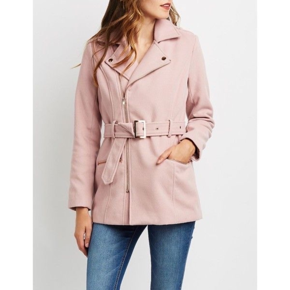 Charlotte Russe pink trench coat size M medium for women